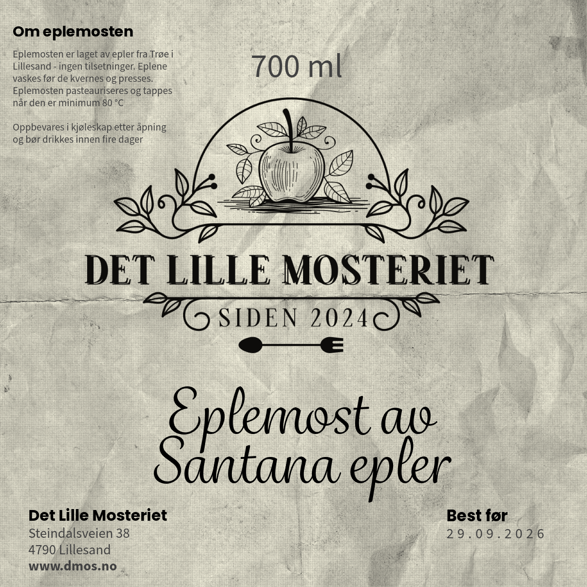 Eplemost - Flaske 700 ml